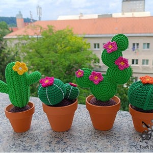 Crochet Cactus in Clay Pot: Handmade Amigurumi Home Decor