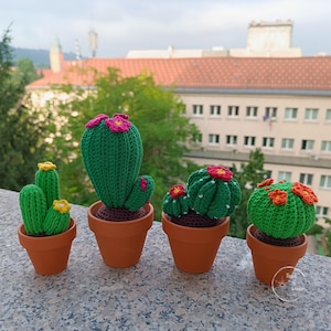 Cactus de crochet en maceta de barro parte A: Decoración de escritorio para el hogar hecha a mano