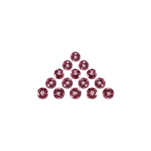 Pink Topaz Round 3x3 mm Faceted Cut Gemstone | Pink Topaz Round 3.5x3.5 mm Faceted Cut Loose Gemstone, Coated On White Topaz ( Brazil Mins )