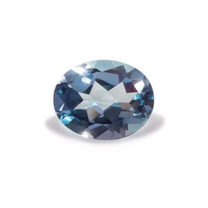 Sky Blue Topaz Oval 8x10 mm Faceted Cut Loose Gemstone, Quantity- 5 Pcs