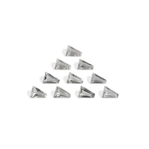 Natural white topaz tapper baguette 1x3x4 mm size ( Brazil Mins ) faceted gemstone | Tapper baguette loose gemstone
