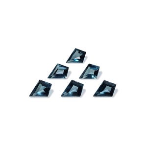 London Blue Topaz Kite Shape 4x6 mm size Step Cut Loose Gemstone | London Blue Topaz Kite 3x5 mm Loose Jewelry Gemstone