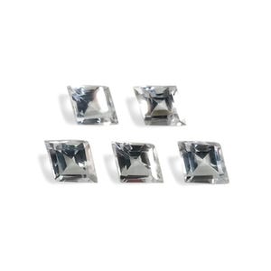 White Topaz Rhombus 5.5x6.5 mm, 3x4 mm loose gemstone for jewelry making | topaz rhombus shape semi precious loose jewelry gemstone