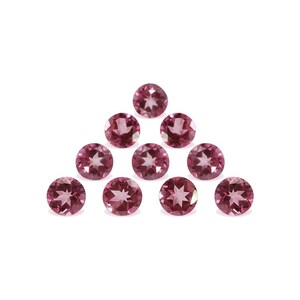Pink Topaz Round 5x5 mm Faceted Cut Gemstone, Coated On White Topaz ( Brazil Mins ) | Pink Topaz Round Faceted Cut Loose Gemstone
