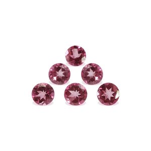 Pink Topaz Round 6x6 mm Faceted Cut Gemstone, Coated On White Topaz ( Brazil Mins ) | Round Shape Faceted Cut Loose Gemstone
