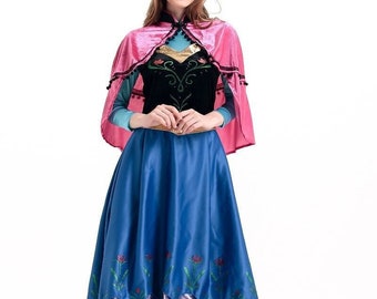 Bubucos Cosplay Costume for Frozen Anna adult 