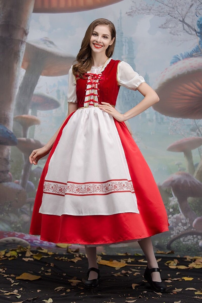 D821 Rotkäppchen Kostüm Erwachsene Rotkäppchen Cosplay Kleid - Etsy.de