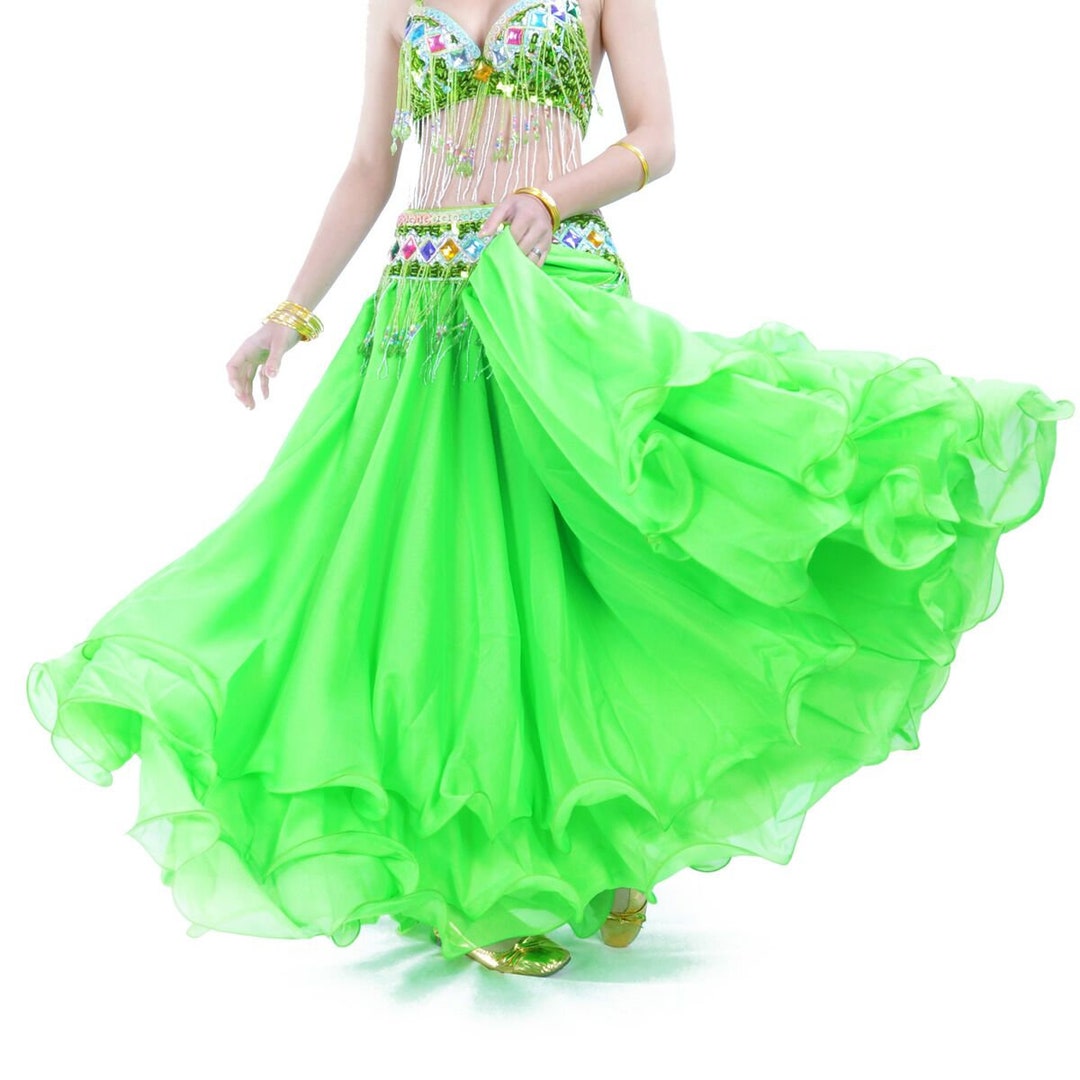 SK003 FREE SHIPPING Women Belly Dance Chiffon Skirt Three Etsy
