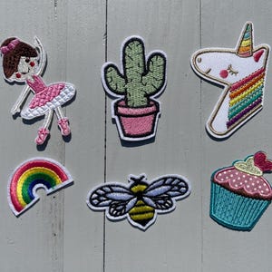 Iron On Fun Girly Embroidery Patches Assorted Designs
