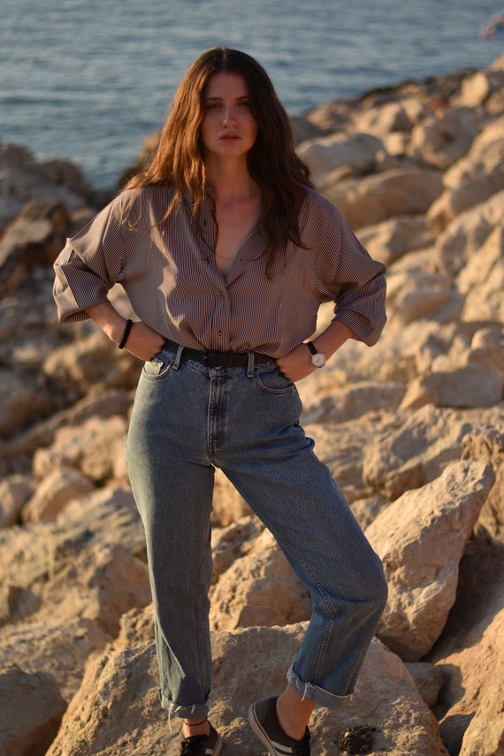 Rare chemise Cacharel vintage à rayures