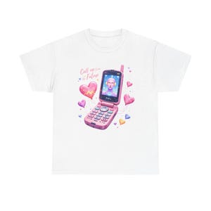 Retro Phone Graphic Tee - Cute Unisex Cotton T-Shirt, Vintage Style Casual Top, Gift for Teens & Friends, 90s Nostalgia Shirt, [...]