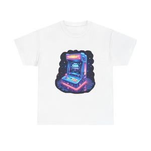 Retro Arcade Game Tee: Unisex Cotton Gamer Shirt