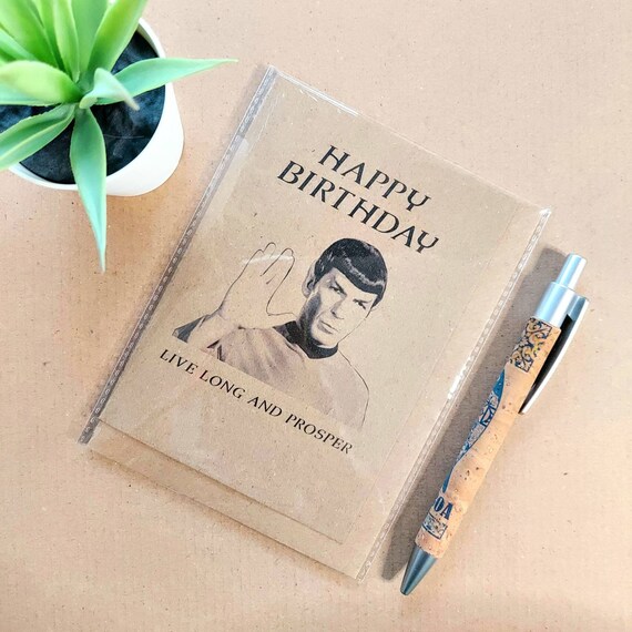 Lustige Star Trek Geburtstagskarte Spock Geburtstagskarte Etsy