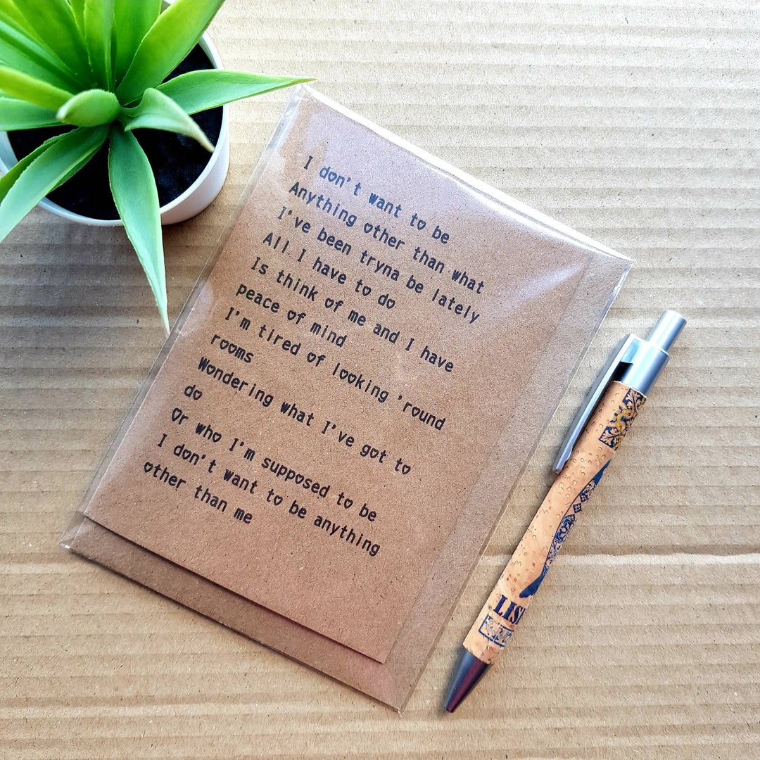 One Tree Hill Birthday Card One Tree Hill Theme Tune Lyrics Etsy