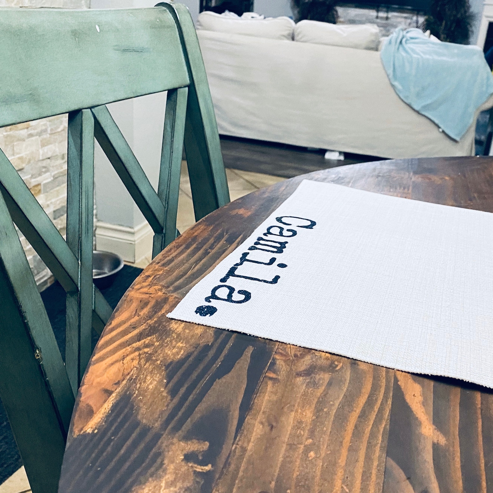 Linen Placemat Fun personalized placemats custom name placemat Etsy