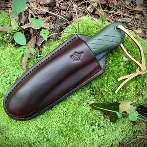 Sheath for Bahco Laplander Folding Saw *SAW NOT INCLUDED* Quality Handmade Leather Sheath Great for Backpacking & Camping Hiking