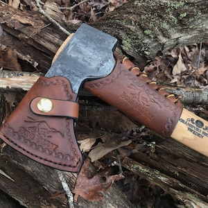 420-Leather Sheath for the Gränsfors Bruk #420 Small Forest Axe  **Axe & Guard NOT INCLUDED** Bushcraft Camping Backpacking