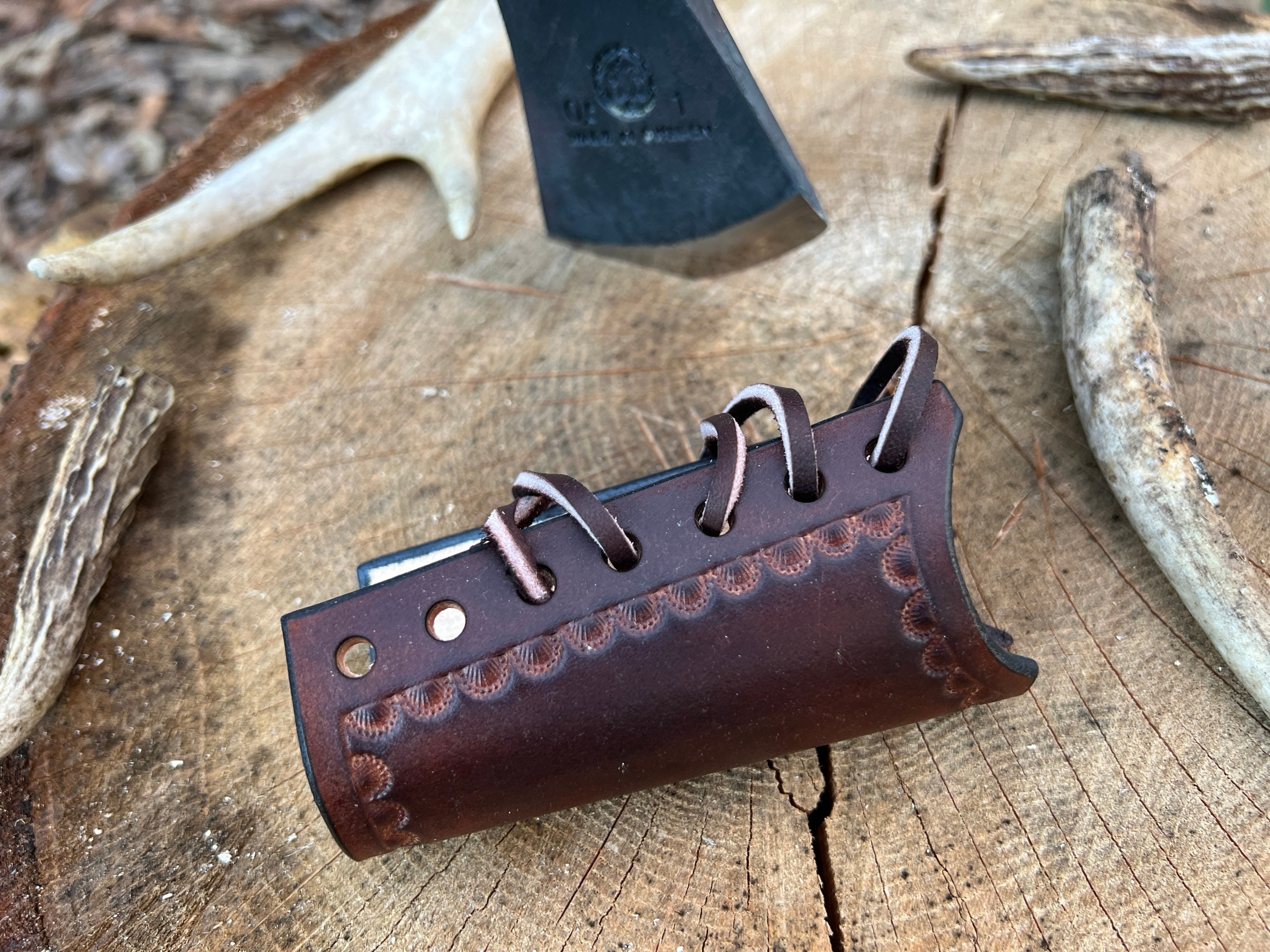 Overstrike Guard Overstrike Guard for the Hults Bruk Almike Hatchet With Leather Lacing ...
