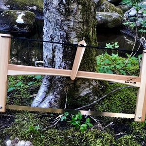 Sierra plegable de nogal de 21&quot; con bolsa de almacenamiento - Hoja Bahco - Ideal para acampar, hacer senderismo y mochilerismo - Sierra bushcraft