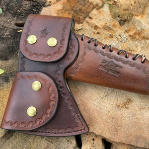 434-Full Coverage Leather Sheath for the Gränsfors Bruk #434 American Felling Axe **Axe & Guard NOT INCLUDED** Bushcraft Camping Backpacking
