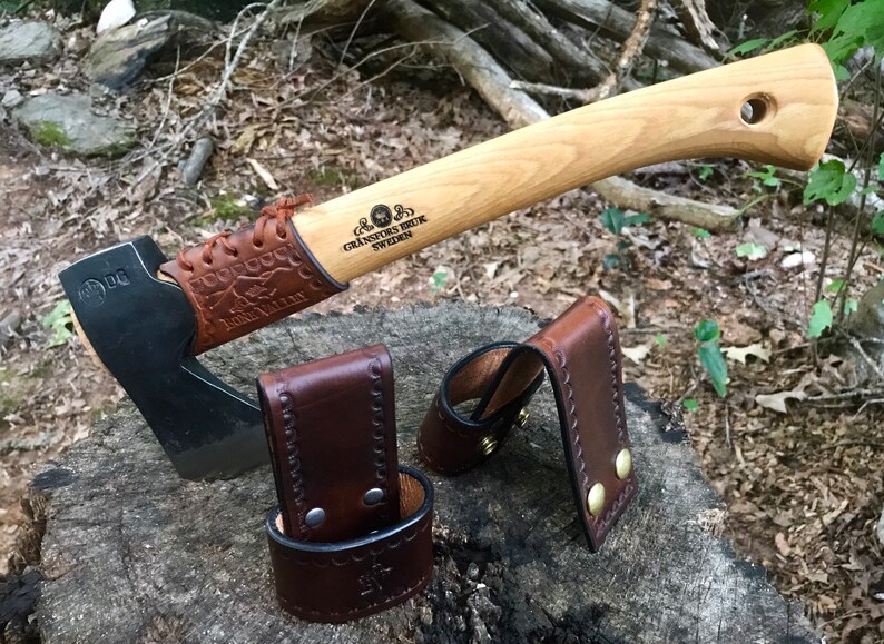 Leather Belt Loop Axe Holder fits Gränsfors Bruk 415 Wildlife Etsy