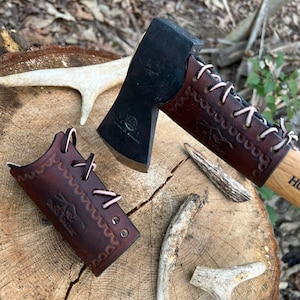 Overstrike Guard for the Hults Bruk Almike Hatchet with Leather Lacing *Axe & Sheath NOT INCLUDED* Bushcraft Camping Backpacking