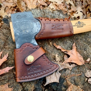 430-Leather Sheath for Gränsfors Bruk #430 Scandinavian Forest Axe  *Axe & Guard NOT INCLUDED* Bushcraft Camping Backpacking