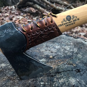 415-Overstrike Guard with Leather Lacing Gränsfors Bruk #415 Wildlife Hatchet*Hatchet & Sheath NOT INCLUDED*Bushcraft Camping Backpacking