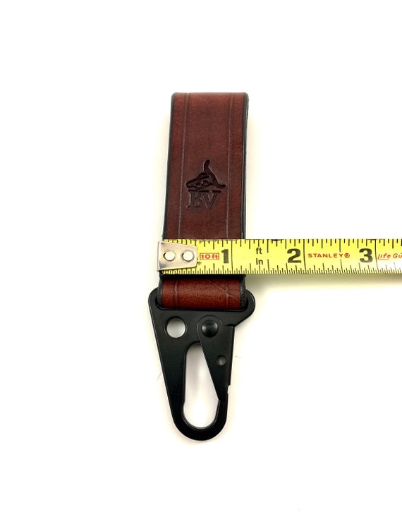 Bushcraft Leather Belt Loop, Knife Dangler, Key Chain, Key Fob