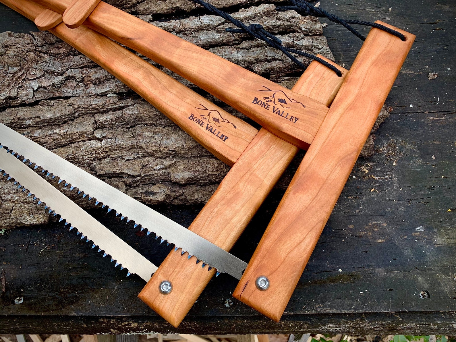 21 Curly Cherry Folding Wood Buck Saw With Storage Bag Etsy