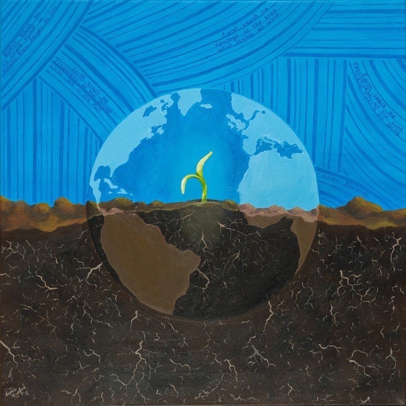 Earth Element Art Print Five Elements Art Nature Artwork Etsy