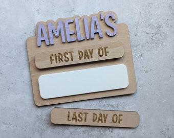 First & Last Day of School Sign / Personalised school board / Memory Photo Board / Back To School / Starting School Nursery Preschool