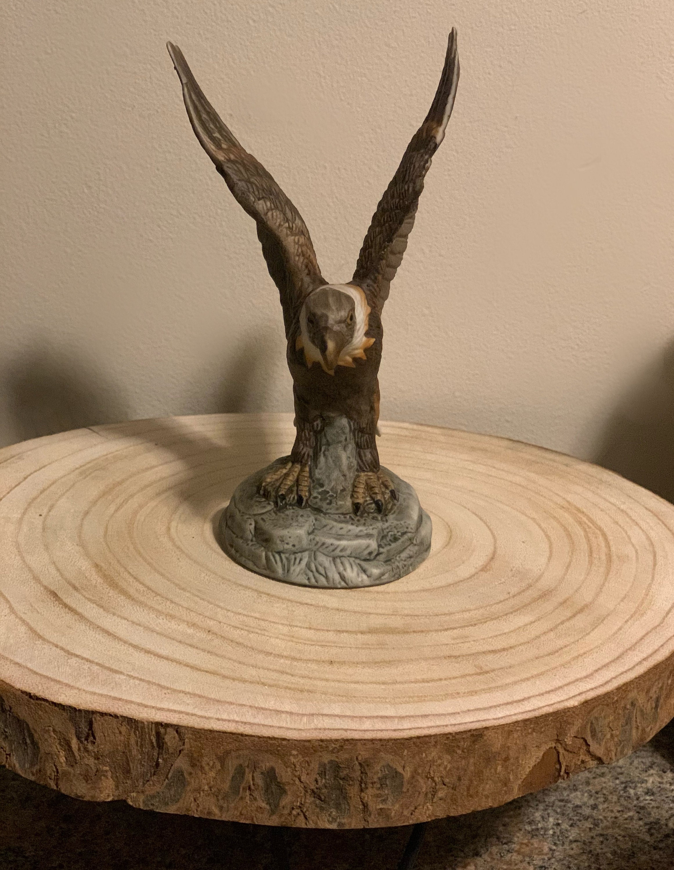 Vintage Porcelain American Bald Eagle Statue Royale Heritage Etsy