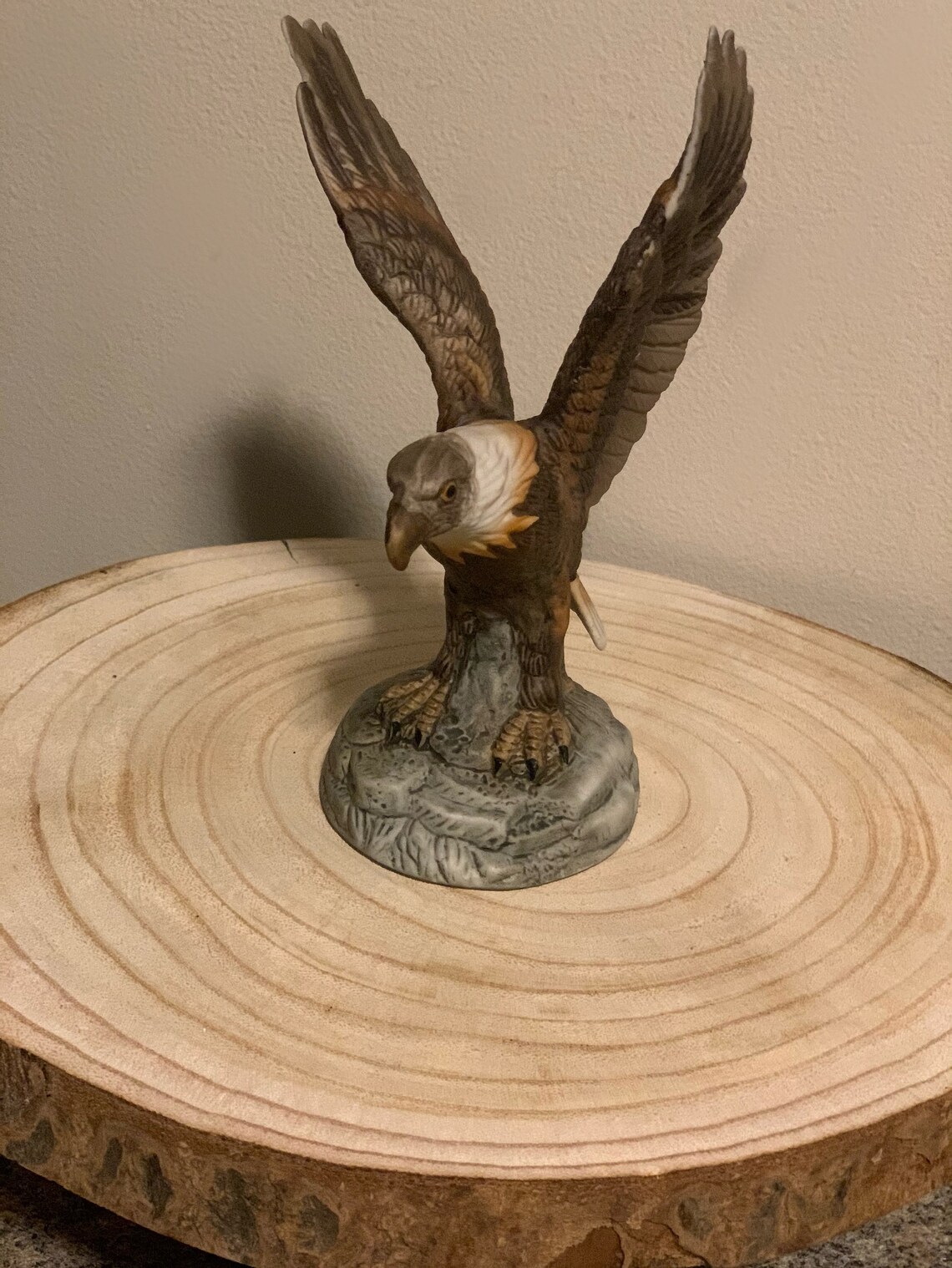 Vintage Porcelain American Bald Eagle Statue Royale Heritage Etsy