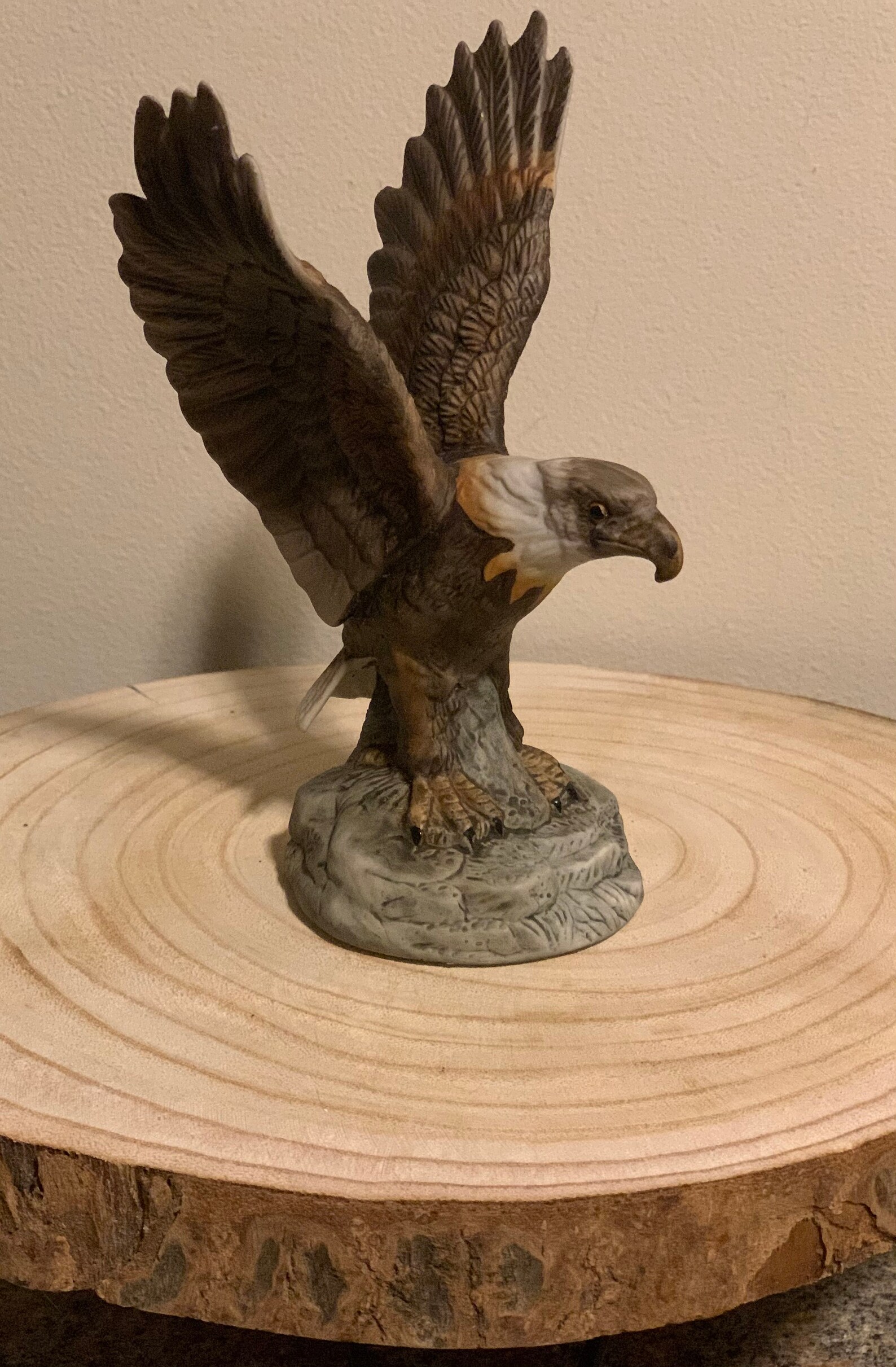 Vintage Porcelain American Bald Eagle Statue Royale Heritage Etsy
