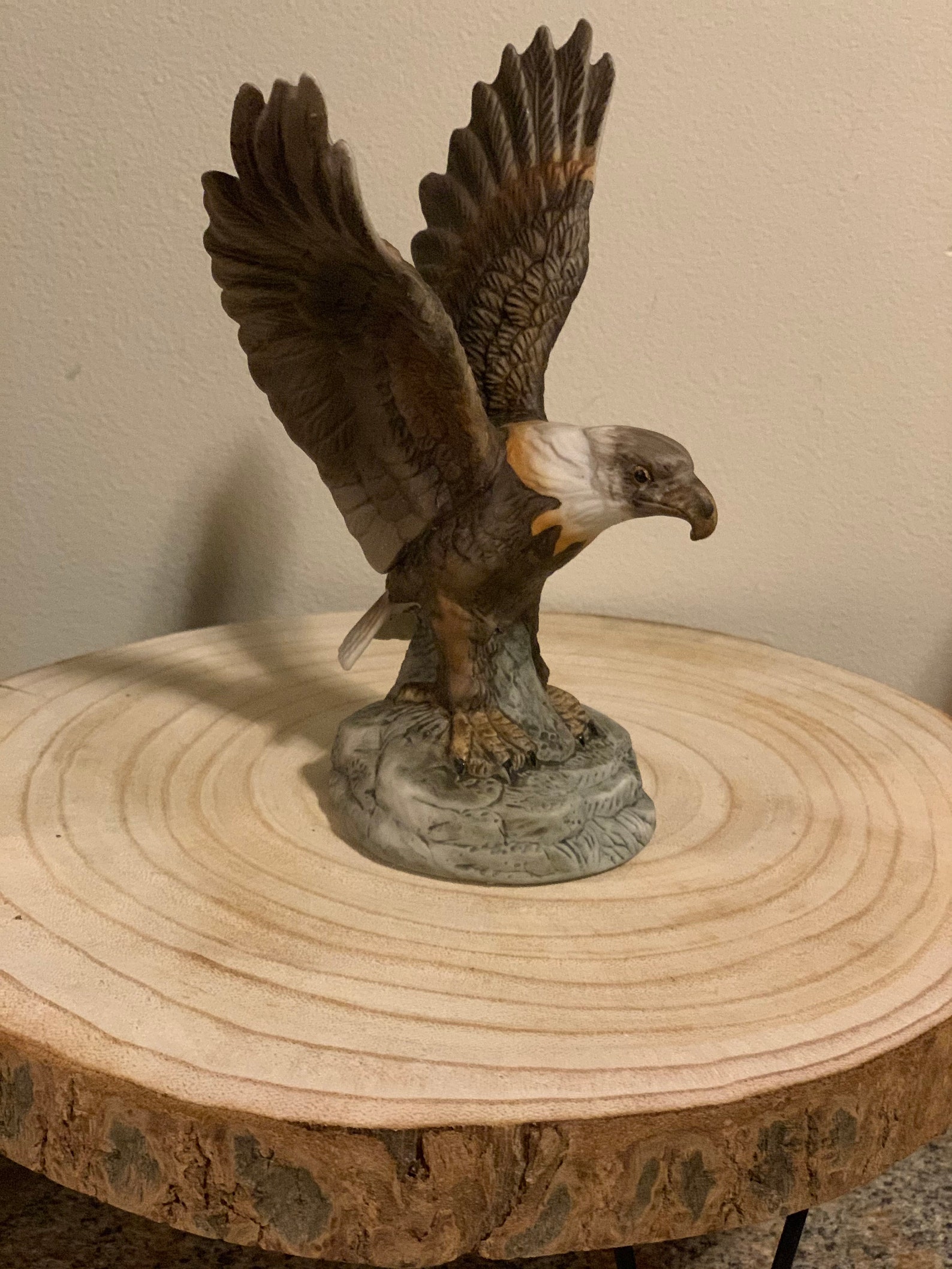 Vintage Porcelain American Bald Eagle Statue Royale Heritage Etsy