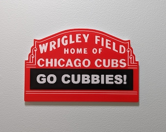 Letrero de Wrigley Field - Colgador de pared - Texto personalizable