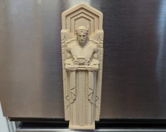 Imán con estatua de los Guardianes del Tráfico de Cleveland: ¡varios tamaños disponibles!