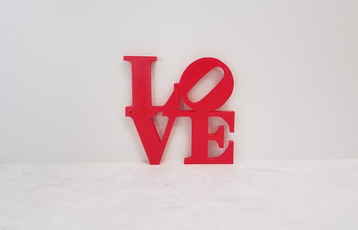 LOVE Sign Wall Hanger Philadelphia Love Park Statue | Etsy