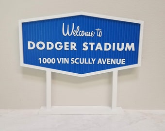 Letrero de bienvenida al Dodger Stadium