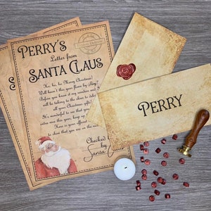 Carta de Navidad de Papá Noel, Certificado de Lista de Niza, Relleno de Cajas de Nochebuena, Regalo para Niños, Personalizado, Carta de Papá Noel, Papá Noel