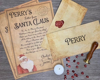 Carta de Natal do Papai Noel, Certificado de Lista Agradável, Enchimento de Caixa de Véspera de Natal, Presente Infantil, Personalizado, Carta de Papai Noel, Pai Natal