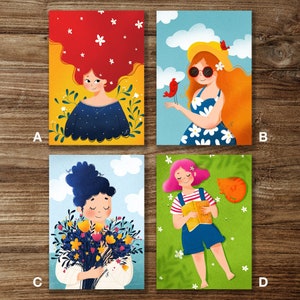 Cartoline illustrate estive