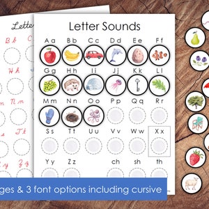 Preschool Letter Sounds Picture Matching Activity