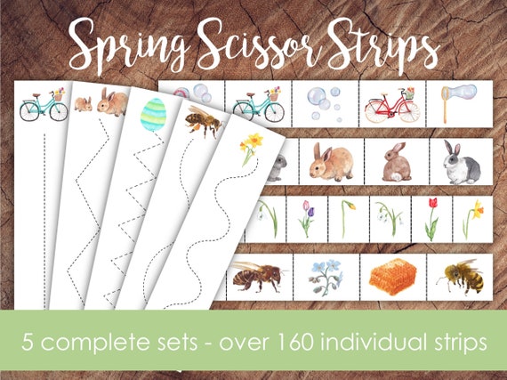 Spring Scissor Strips Bundle Cutting Strips Preschool