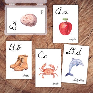 Alphabet Cards, Cursive