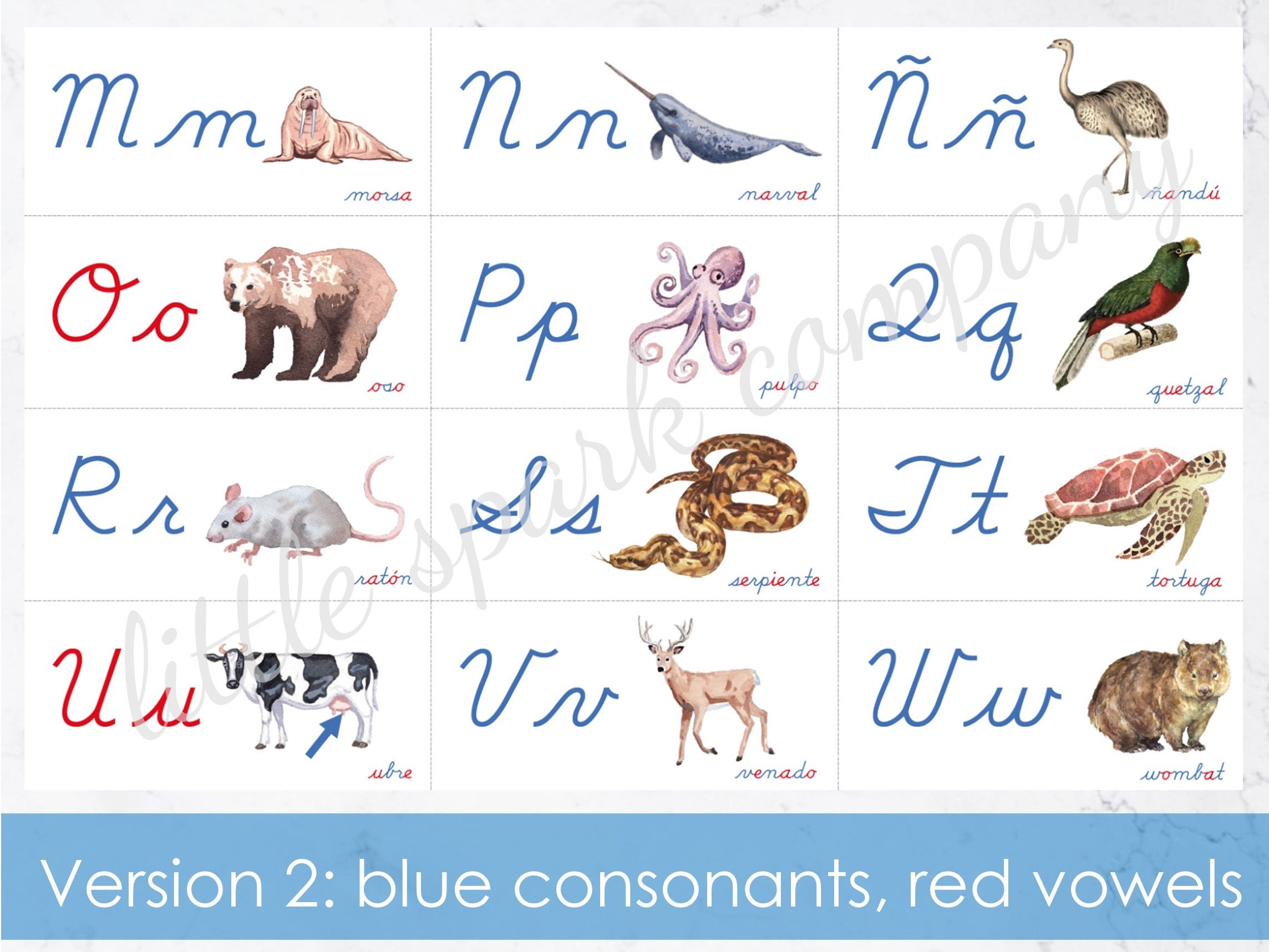 Animals of the World Language Cabinet Labels SPANISH Cursive - Etsy Animals of the World Language Cabinet Labels SPANISH Cursive - Etsy