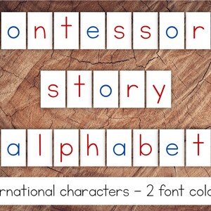 Alfabeto della storia Montessori, stampa del manoscritto