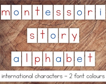 Montessori Story Alphabet, Manuscript Print