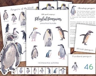 Playful Penguins Bundle, Homeschool Printable